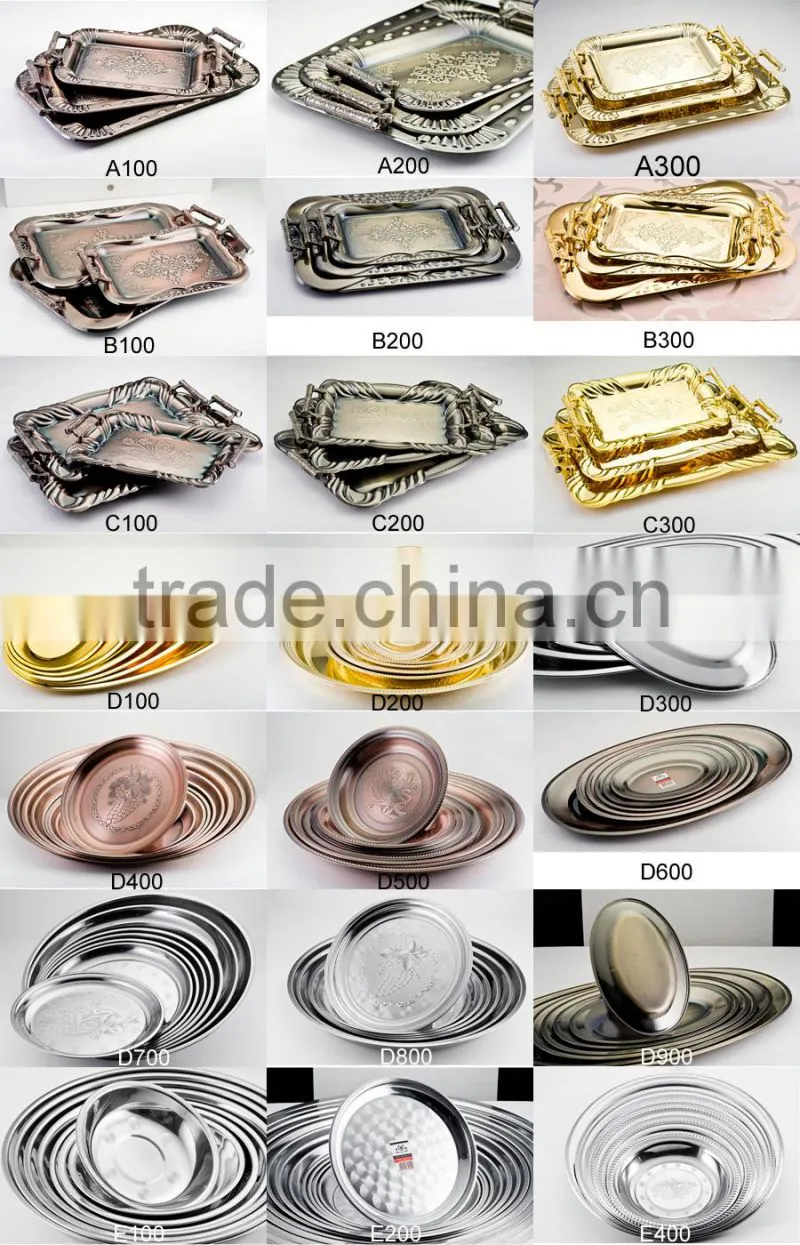 Stainless steel tray ellipse tray