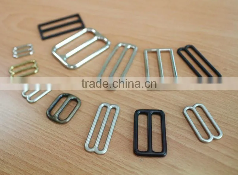 Steel Wire Form High quality End Bar Buckle with prong black color, nickel plate, Brass Plate