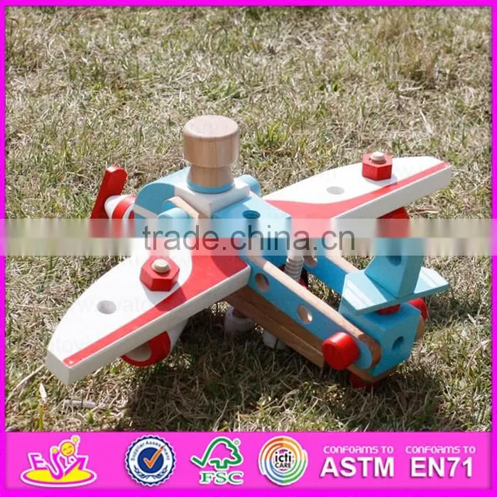 2016 new design kids changeable wooden nut toy,diy children wooden nut toy W03C021
