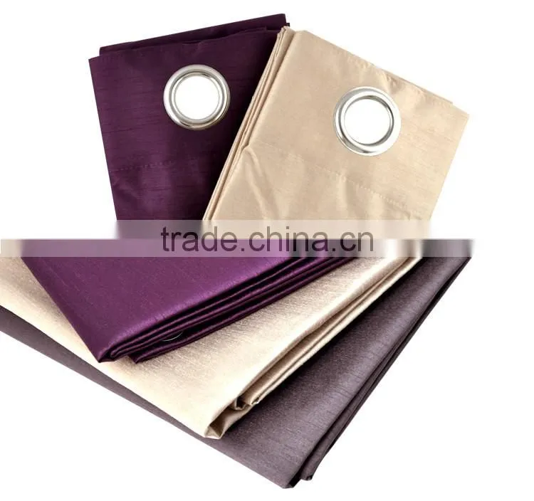latest designs of curtains Window curtain with silk touch, half Transparent curtain,fake silk curtain for living room windows