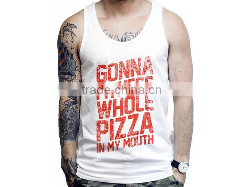 Printing men tank top fitness clothing