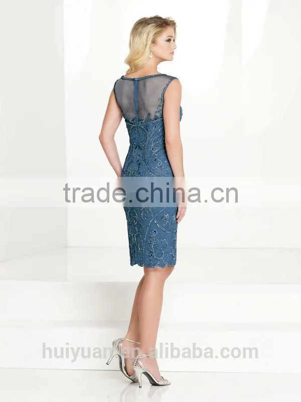 sexy lace knee length set formal evening dress for woman