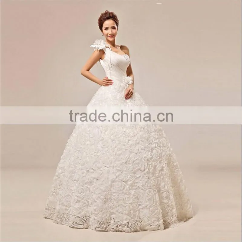 Beautiful Backless Bridal dress simple bride gowns