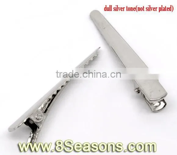 Silver Tone Prong Barrettes Hair Clips hair accessories
