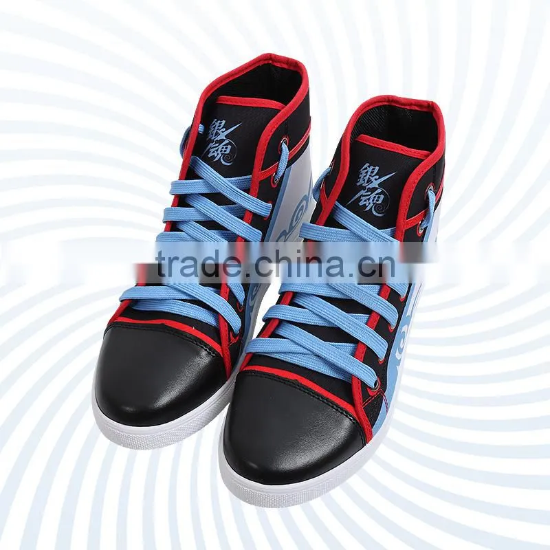 Gintama Cartoon Cosplay Canvas Shoes Blue Japanese Anime Shoes