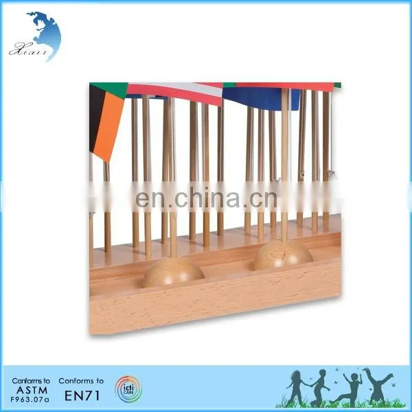 Early learing eco-friendly geography montessori flag stand toy