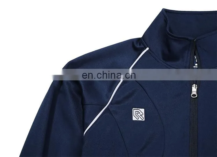 Blank navy men sports wear branded tracksuits