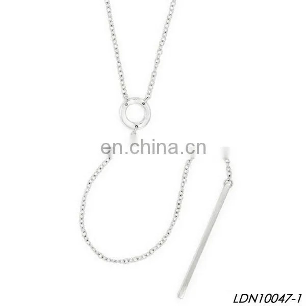 Engraved Frase Disc Pendant Round Imitation Plated Initial Letter Necklace Jewelry