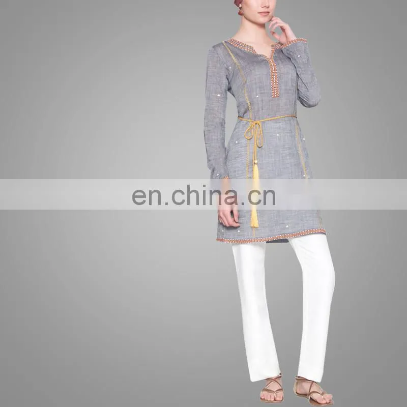2016Fashion Muslim Tunic Turkoman Inspired Embroidered Shift Dress Abaya Pakistani Embroidered Dresses