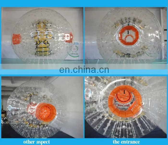 2017high quality pvc/tpu material human size hamster ball cheap inflatable zorb ball grass ball for sale