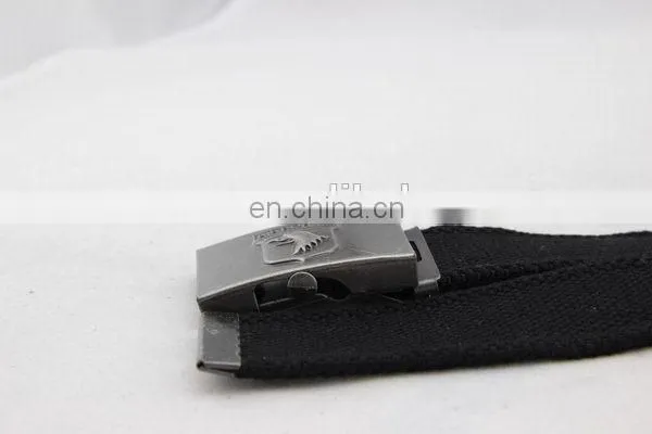 Canvas Belt With Metal Buckle Snap On Belt Buckle