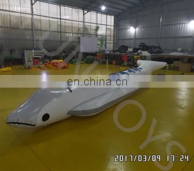 8 person ride Floating Dolphin inflatable water ski banana towable boat