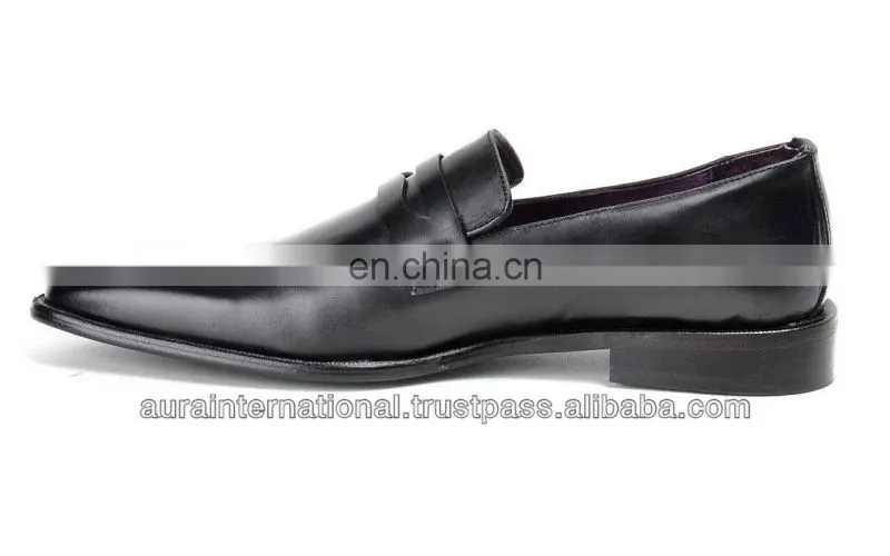 Mens Casual Black Leather Shoes Wholesale - Latest Design