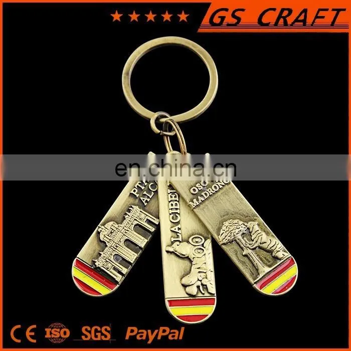 Customized 3d keychain/bronze keychain