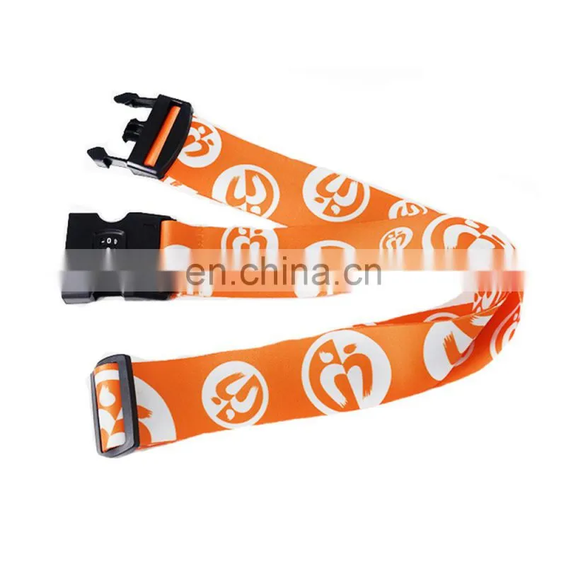 200cm length adjustable travel suitcase polyester luggage belt with plastic buckle