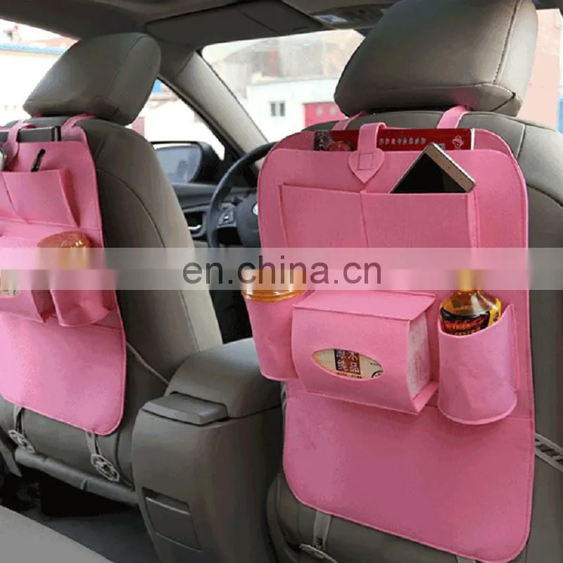 Felt car seat back organizer/ back seat Multipocket Felt Back Seat OrganizerBag