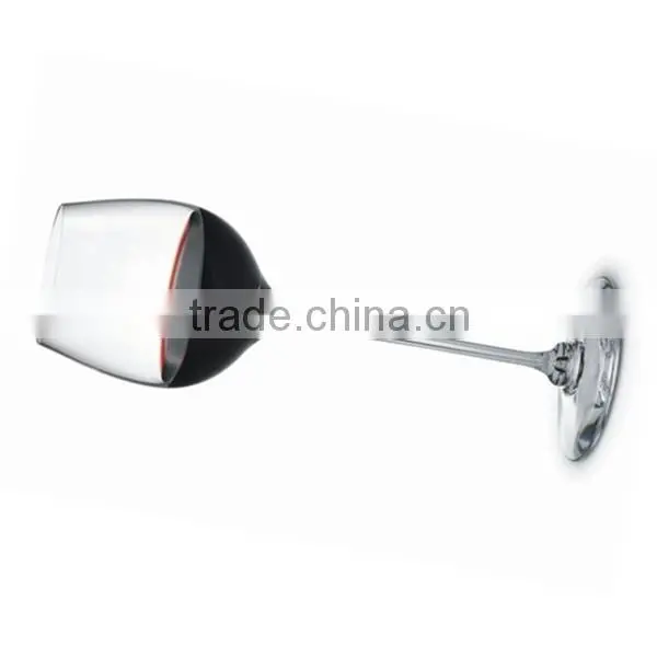 Handmade mouth blown long stem transparent wine bottle glass
