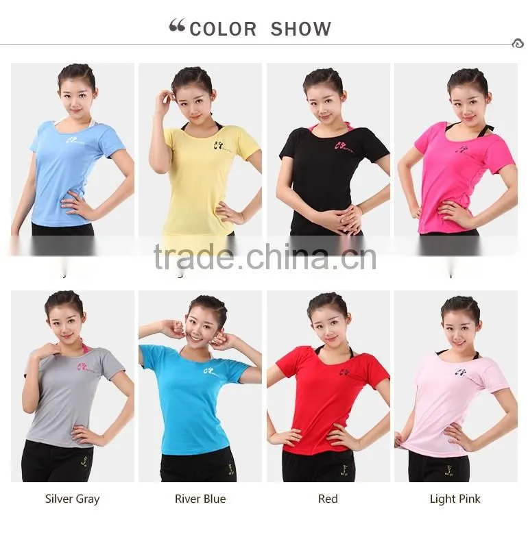 Girls Dance and Sports Tee Shirts, Short Sleeve Dance Tops