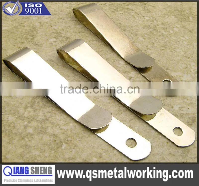 customized OEM aluminum stainless steel brass metal spring steel tool clips