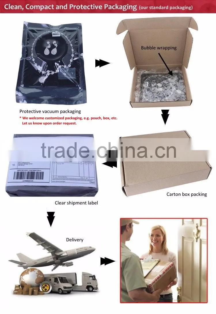 New Wholesale African Style Tassel Wedding Cubic Zirconia Costume Jewelry Set