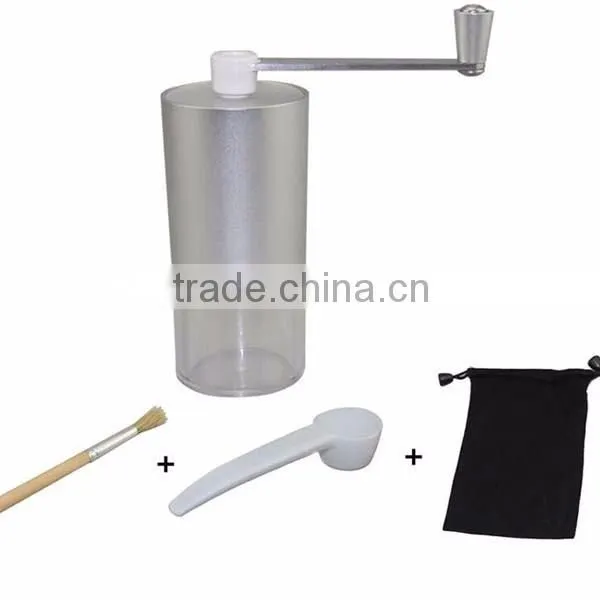 New manual coffee grinder Aluminum Hand Crank Mill with Adjustable Ceramic Conical Burr coffee bean grinder