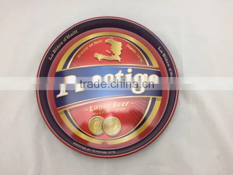 CCKT-T330 2015 popular design Barware Circle Tin food serving tray, bar tray