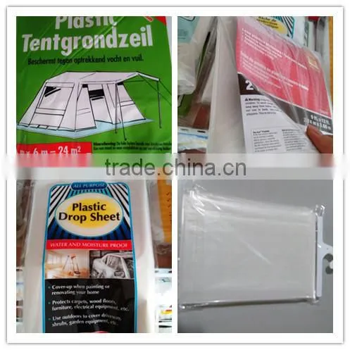 Plastic protective drop cloth/ dust sheet/cover film