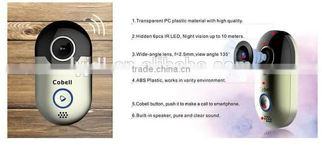 top selling video camera doorbell working with smartphone