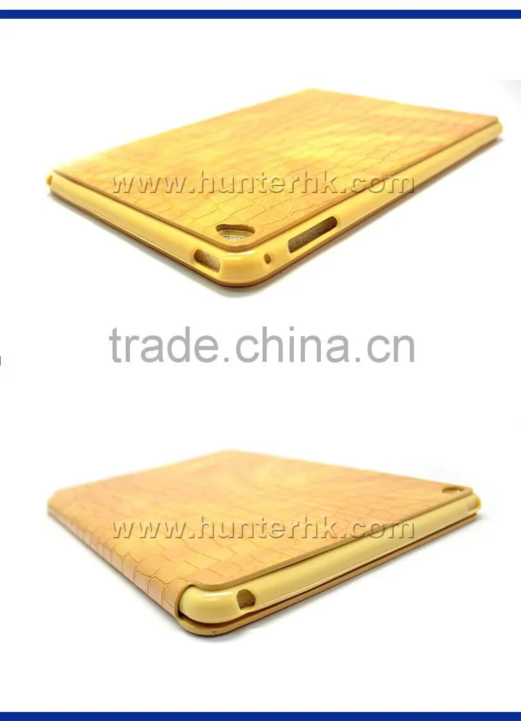 Khaki Colour Grid Square Tablet Case For iPad Pro