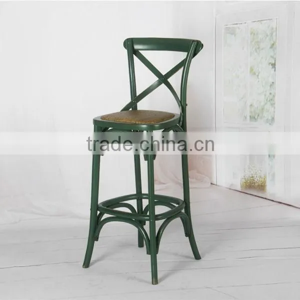 RCH-4003 Tall Wooden Cross Back Bar Chair