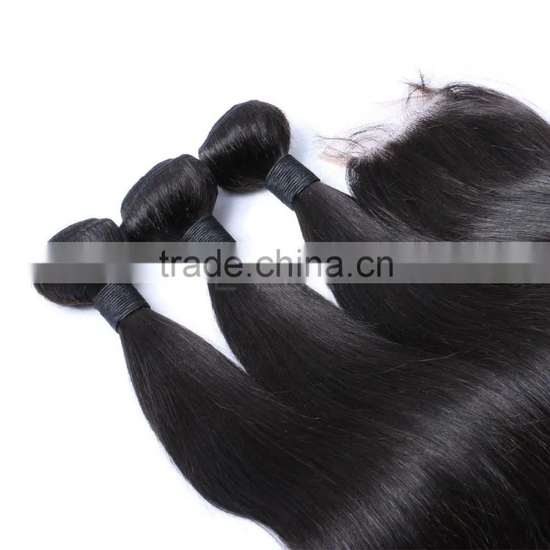 Distributors no shedding good quality bundle Peruvian human hair bundles with closure