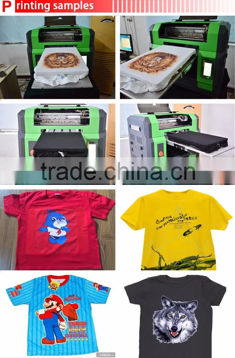 Hot automatic small size A3/A4 size t shirt printer