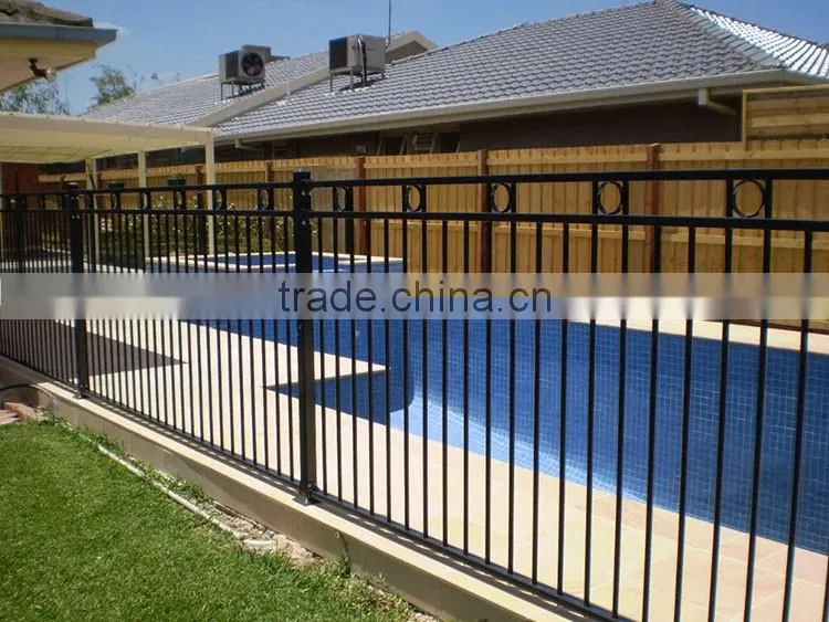 Steel decorative swimming pool safety fence