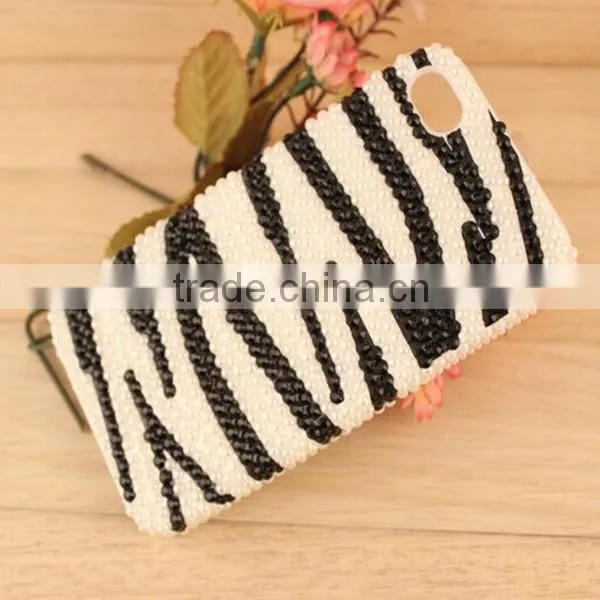 Hand Made Good Diamond Zebra Case for iPhone 5 5s 4G Case