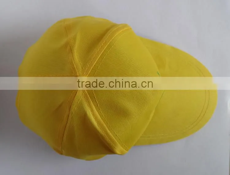 promotion yellow 5 panel wholesale cap polyester hat