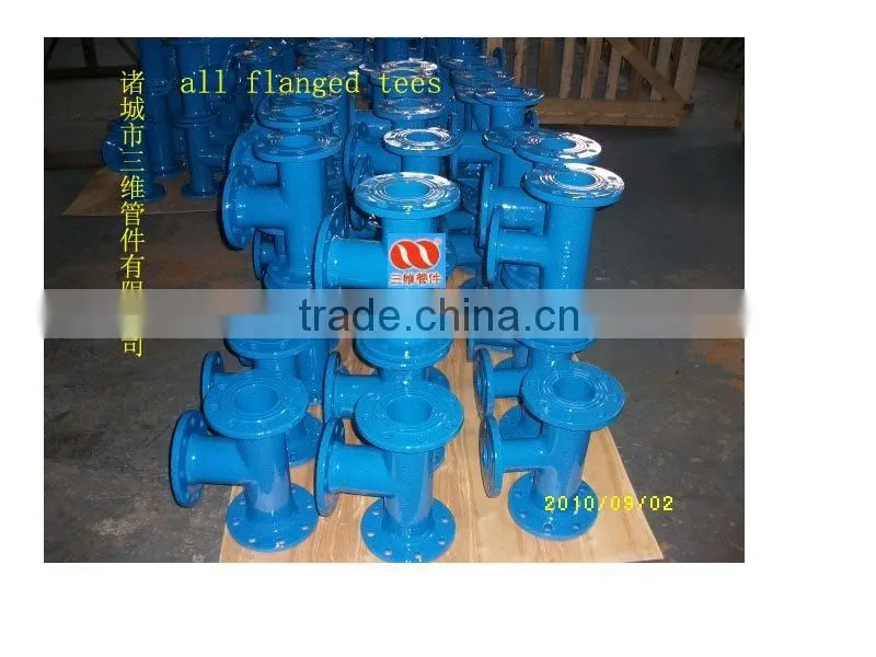 DI Tee Flange Fitting for Water supply Pipeline