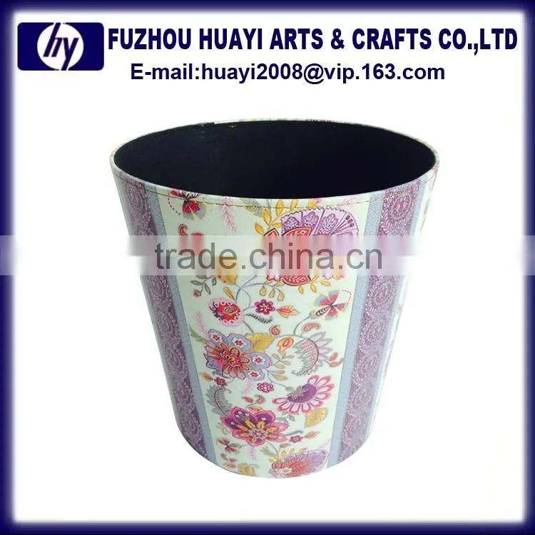Hotel room waste bin leather recycling waste paper bin recycling