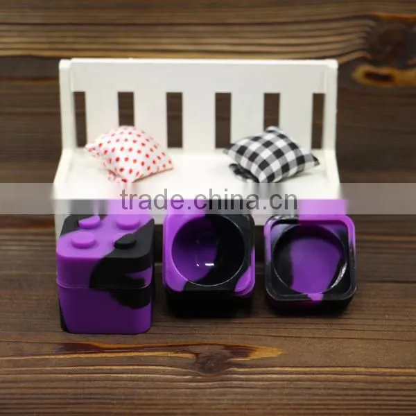 Square 9ml silicone container bho extracts silicone dab jar silicone oil container