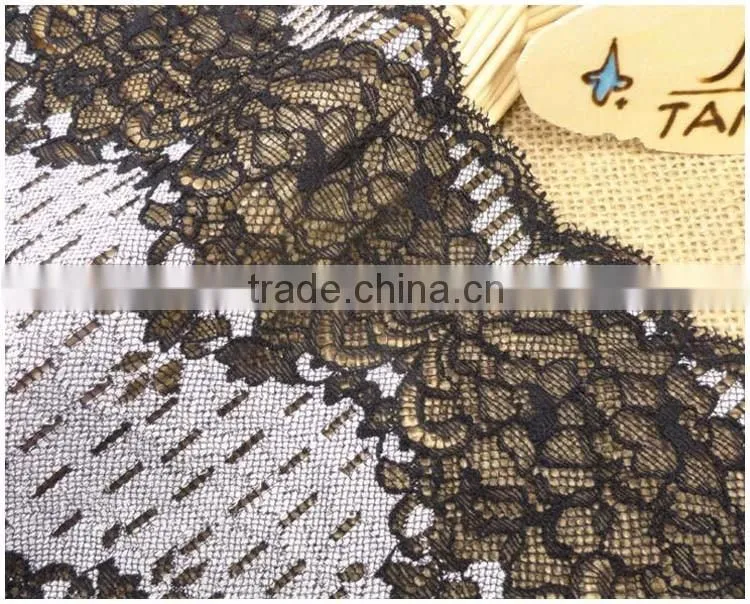 Fashion Women Underwear Lace,New Design Wide Black White 7.67" Super Strech Soft Spandex Nylon Warp Knitted Fashion Lace