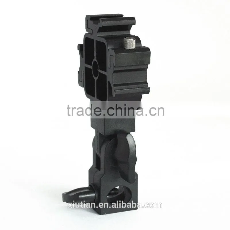 Professional 3 Way Flash Shoe Bracket/Umbrella Holder Light Three Hot Shoe Stand Mount