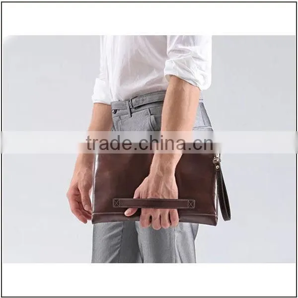 2014 fashion leather clutch bag for men oversize envelope clutch bag