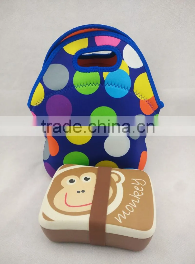 Bamboo fiber biodegradable and eco BPA free children Kids lunch box