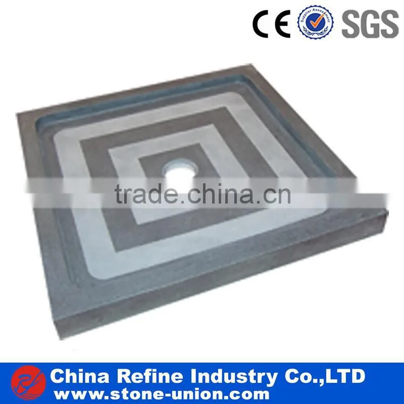 grey bathroom shower pans