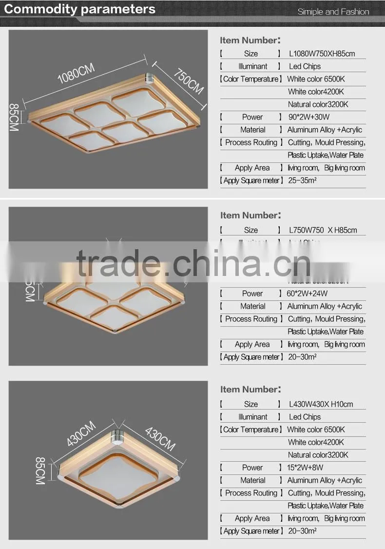 2016 new design led ceiling lamp contemporary ceiling lighting 30W