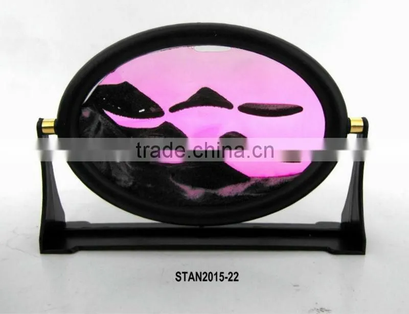 MOTION ART/MULTIPLE LEVELS, SANDSCAPE MOVING SAND PICTURE WITH OVAL FRAME (STAN2015-22)