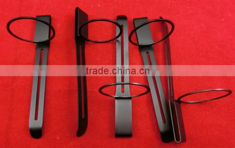 custom stainless steel spring clip with sand blasted and GrW plated