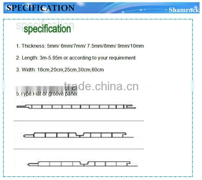 PVC board for wall decoration