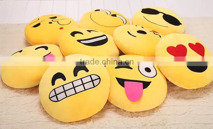 Round Emoji Cushion home Pillow Stuffed Plush Soft Toy,emoji plush stuffed toy