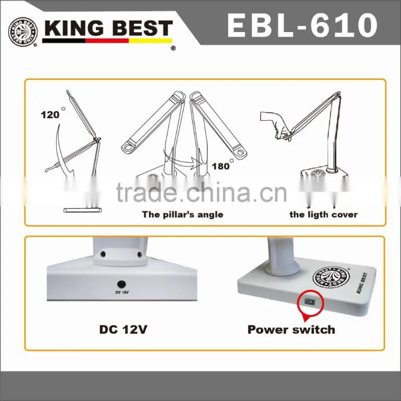 KING BEST 2016 Folding Desk Lamp Desk Reading Lamp 180 Degree Rotation Night Light Lamp