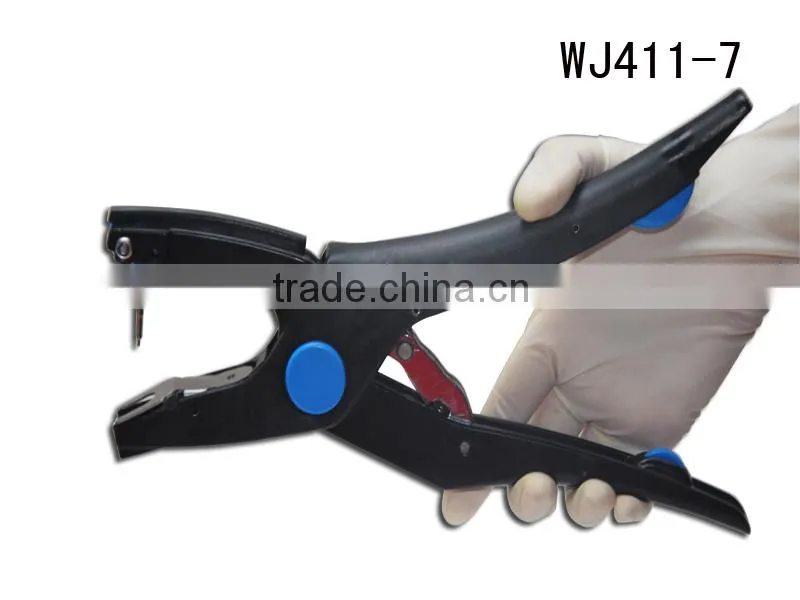 WJ411-7 H Type springback veterinary ear tag applicator